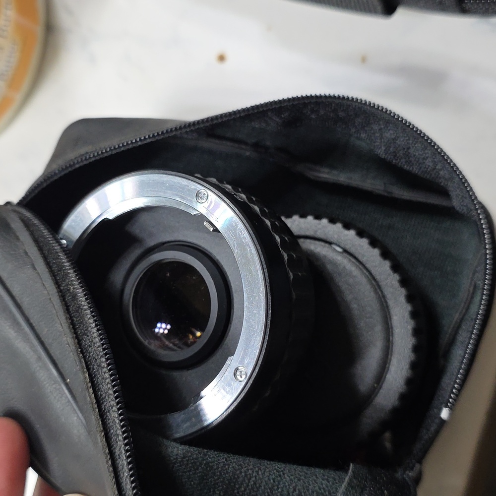 Black Camera Lens with Silver Mount - Compact Interchangeable Lens